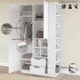 Hanah Home Armario Multiusos Blanco Frt1-W
